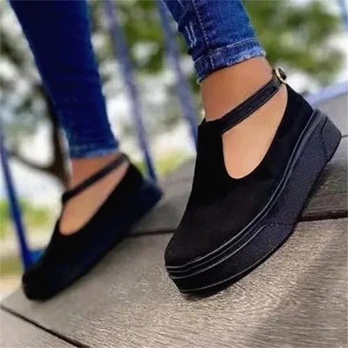 Sincerely Jules Loafers Amozae-Back  To School Outfit   2024 New Women's Platform Vulcanized Summer Flats Women Casual Loafers Plus Size Female Buckle Strap Shoes Fashion Footwear
