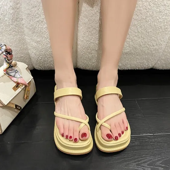 World's Best Flip Flops Amozae--Back to school outfit   Casual Women Platform Slippers 2024 Summer New Wedges Beach Sandals Flip Flops Walking Slides Women Shoes Zapatillas De Mujer