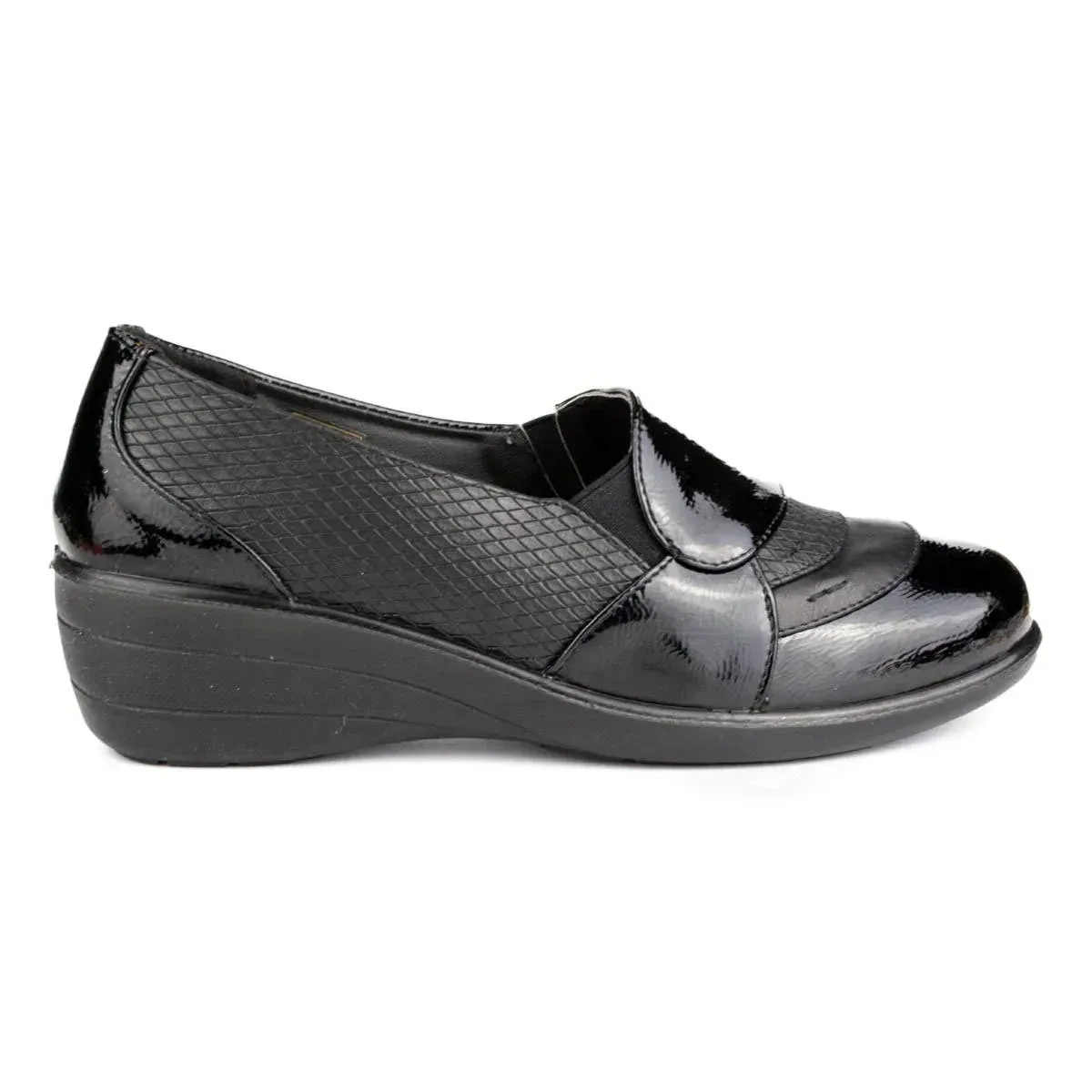 Walking Work Boots Womens Comfortable Shoe black Slip On