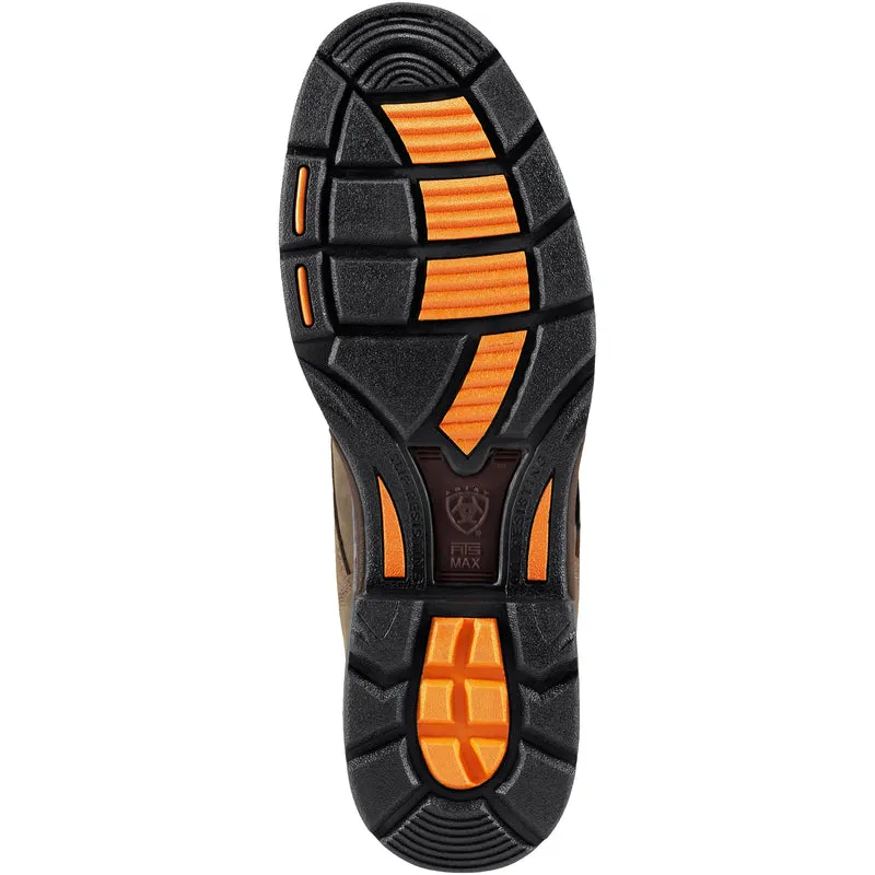 Rebar Wedge Work Boots 'Ariat' Men's 8" WorkHog WP Soft Toe - Oily Distressed Brown