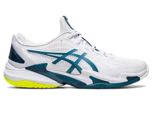 Asics Court FF 3 (White/Gris Blue) Asics Amplifoam Running Shoes
