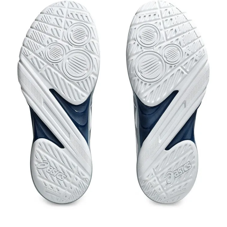 Asics Powerbreak FF White & Vintage Indigo Men's Indoor Court Shoes Asics 4e Basketball Shoes