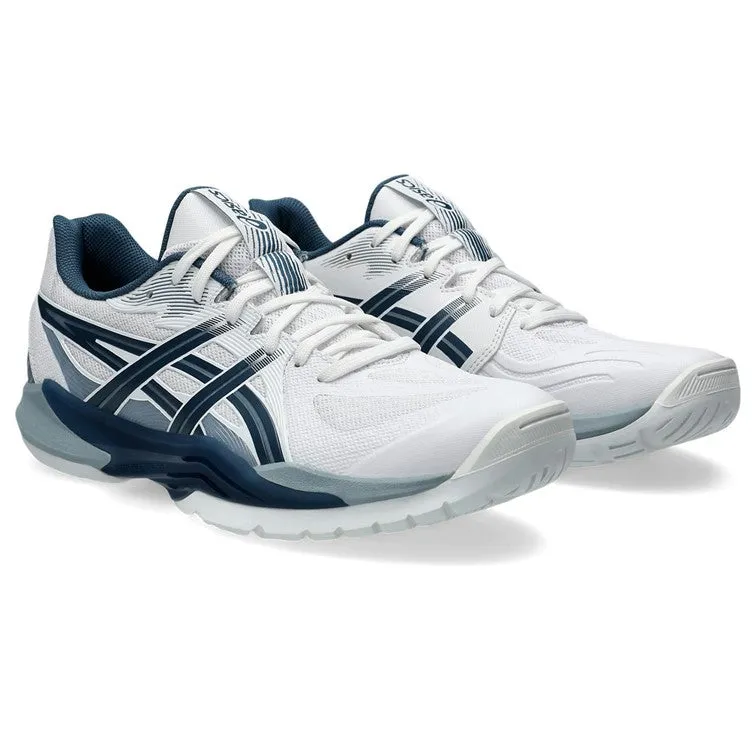Asics Powerbreak FF White & Vintage Indigo Men's Indoor Court Shoes Asics Running Shoes Gel Cumulus