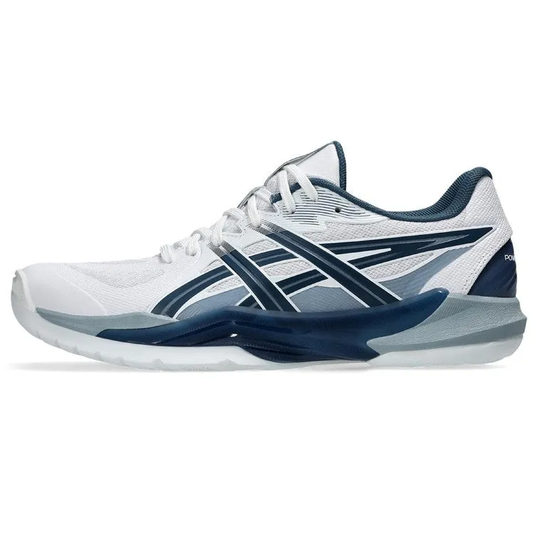 Asics Solution Speed Ff 3 All Court Shoes Asics Powerbreak FF White & Vintage Indigo Men's Indoor Court Shoes