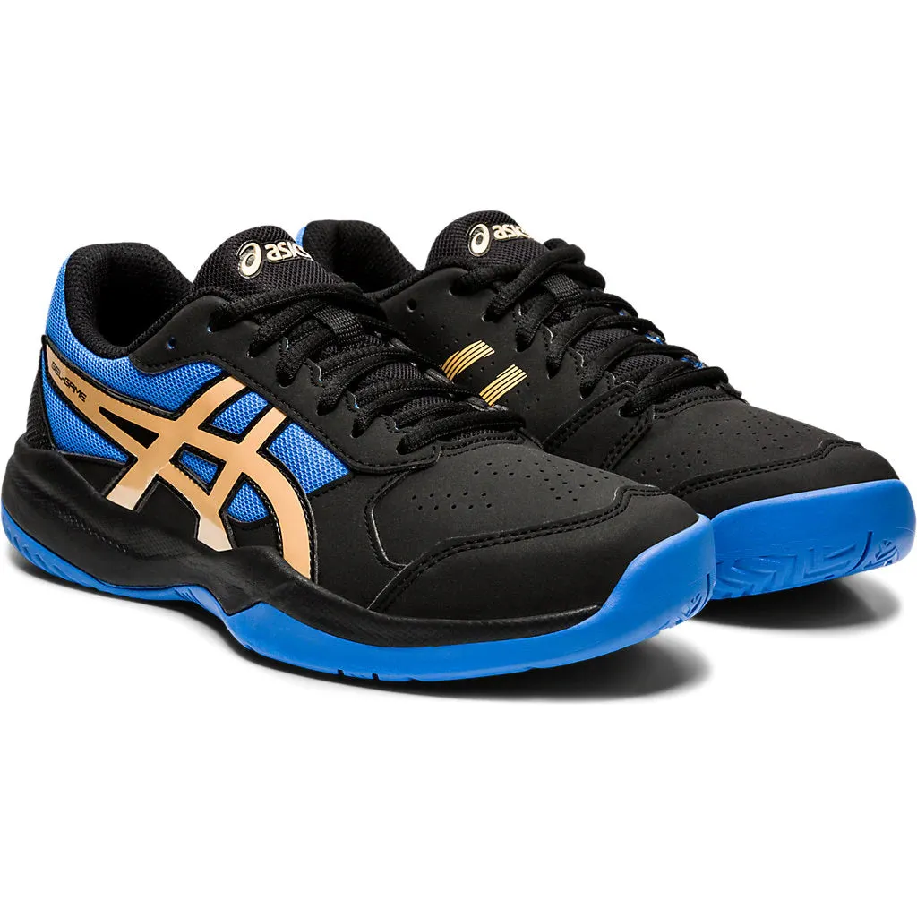 Asics Shoes Cost Asics Gel Game 7 Black Blue Juniors Tennis Shoes
