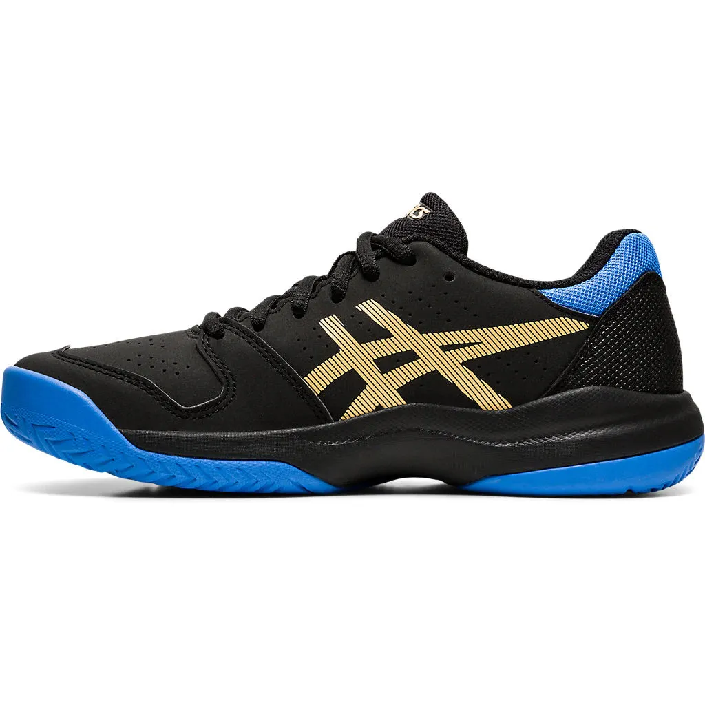 Asics Gel Game 7 Black Blue Juniors Tennis Shoes Asics Volleyball Shoes Europe