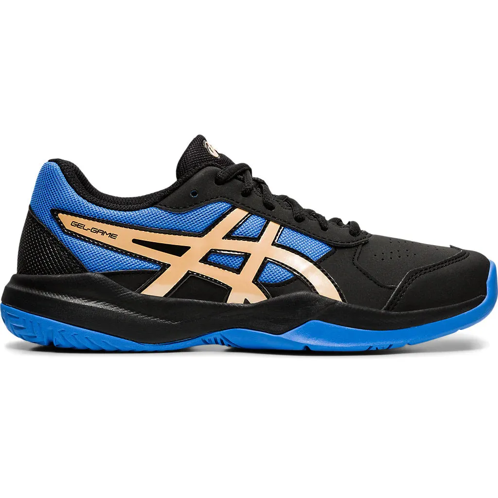 Asics Gel Game 7 Black Blue Juniors Tennis Shoes Asics Gel Flux 4 Running Shoe