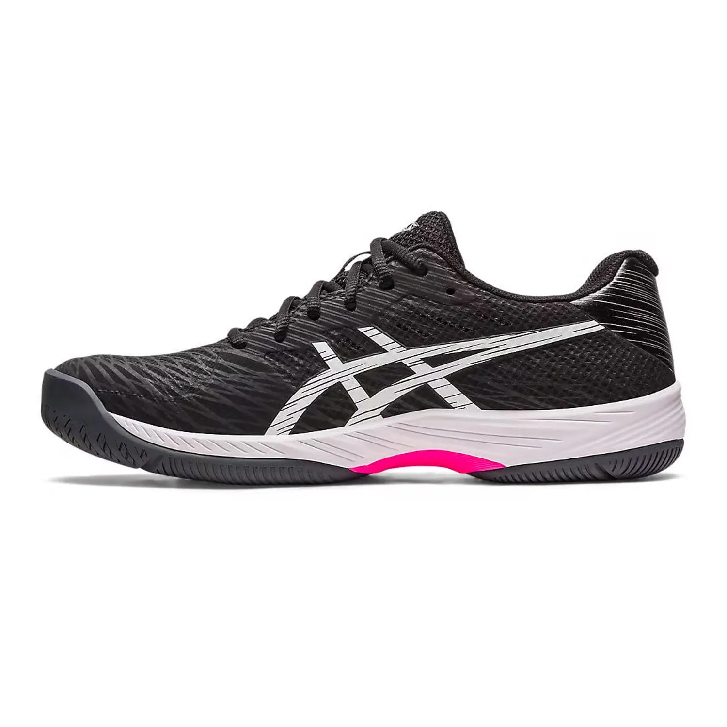 Asics Gel Game 9 Tennis Shoes Black/Hot Pink - 1041A337.001 Leather Asics Running Shoes