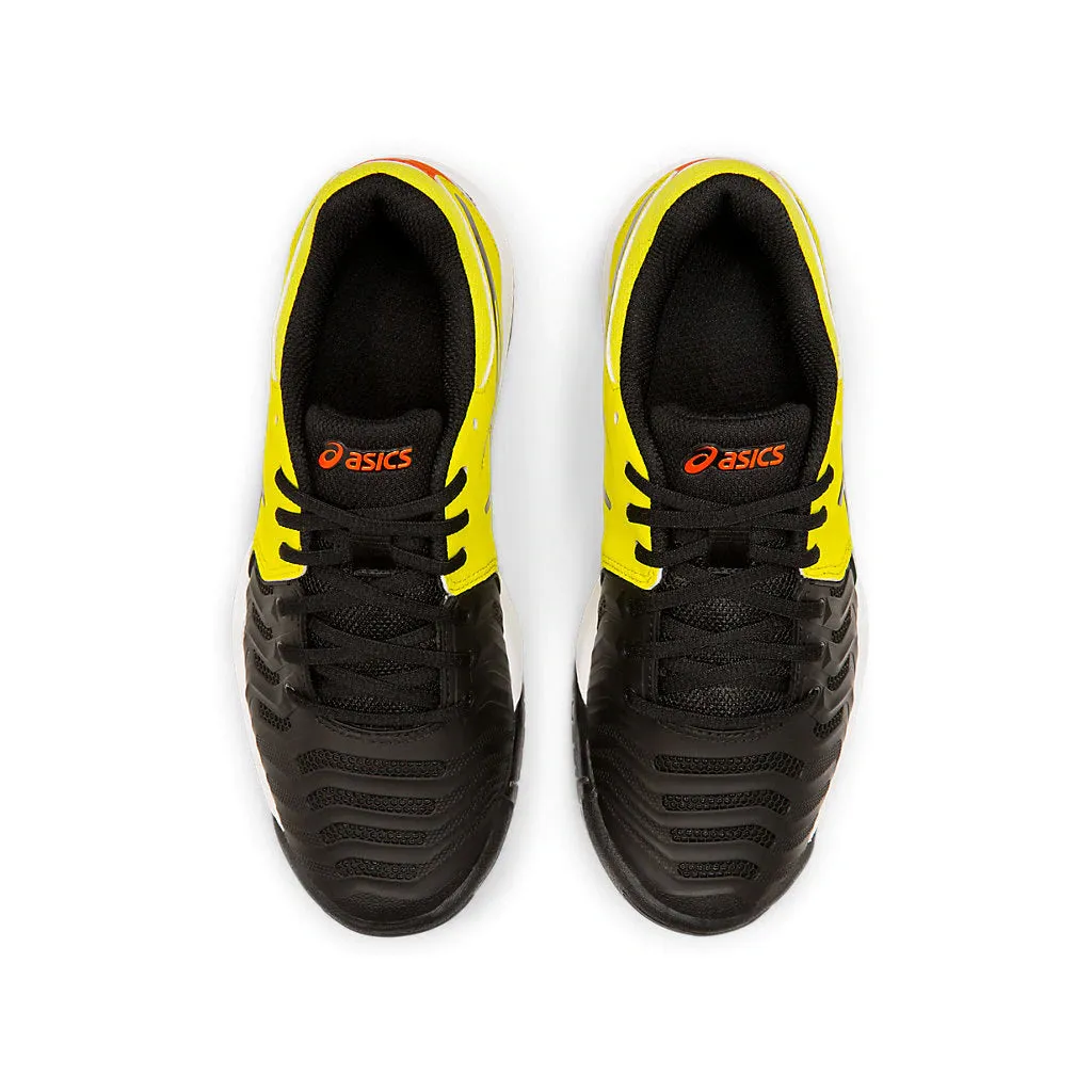 Asics Gel Resolution 7 GS Black Yellow Juniors Tennis Shoes Asics Fashion Shoes