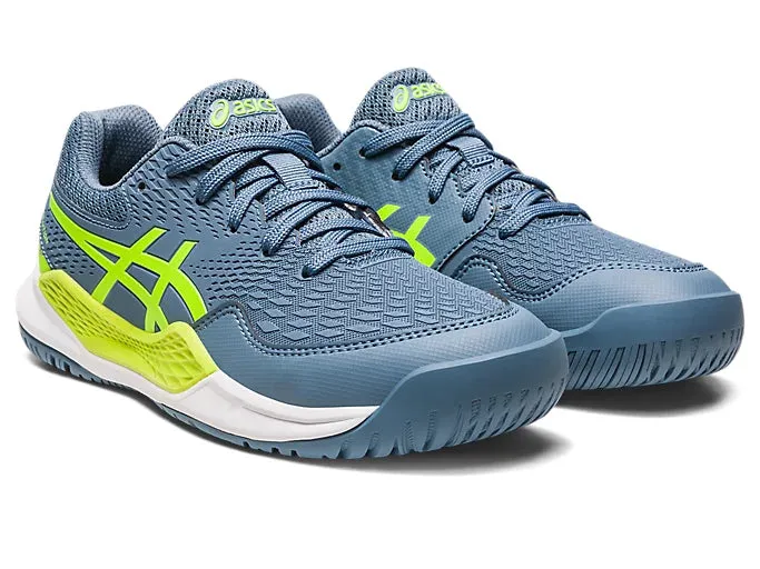 Asics Gel Resolution 9 GS (Steel Blue/Hazard Green) Asics Shoes Authentication