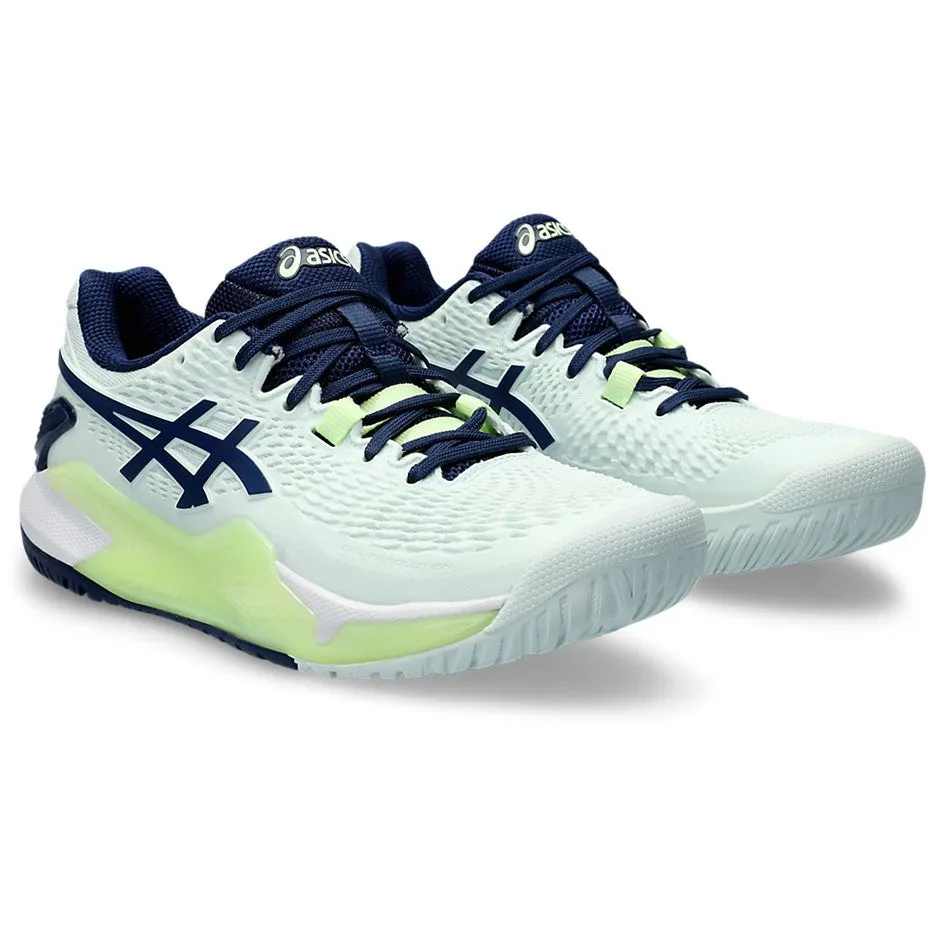Asics Gel-Resolution 9 Pale Mint & Blue Expanse Women's Tennis Shoes Asics Fuzex Rush Running Shoe