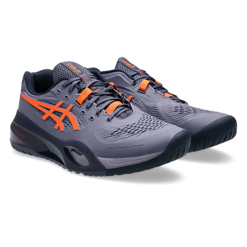 Asics Gel-Resolution X Greyish Purple & Nova Orange Men's Tennis Shoes Asics Gel Pulse 12 Running Shoes