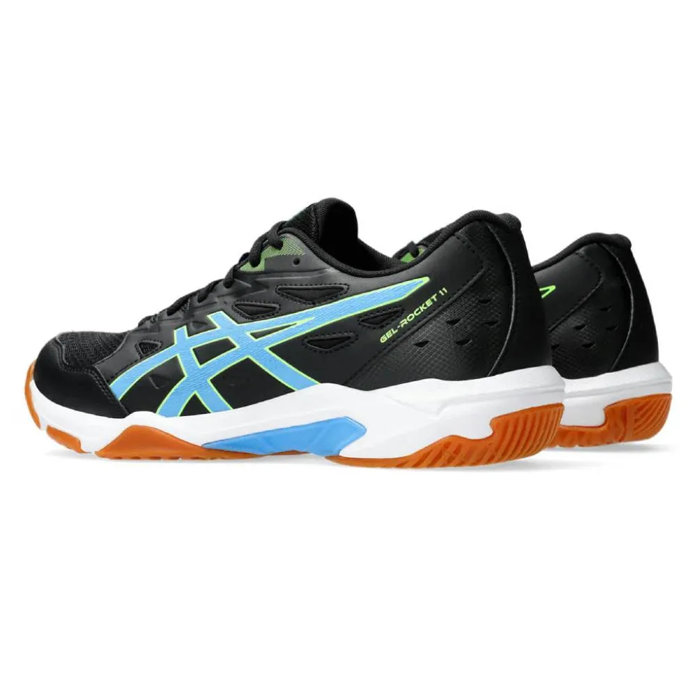 ASICS GEL-ROCKET 11 (BLACK/WHATERSCAPE) Asics Laceless Running Shoes