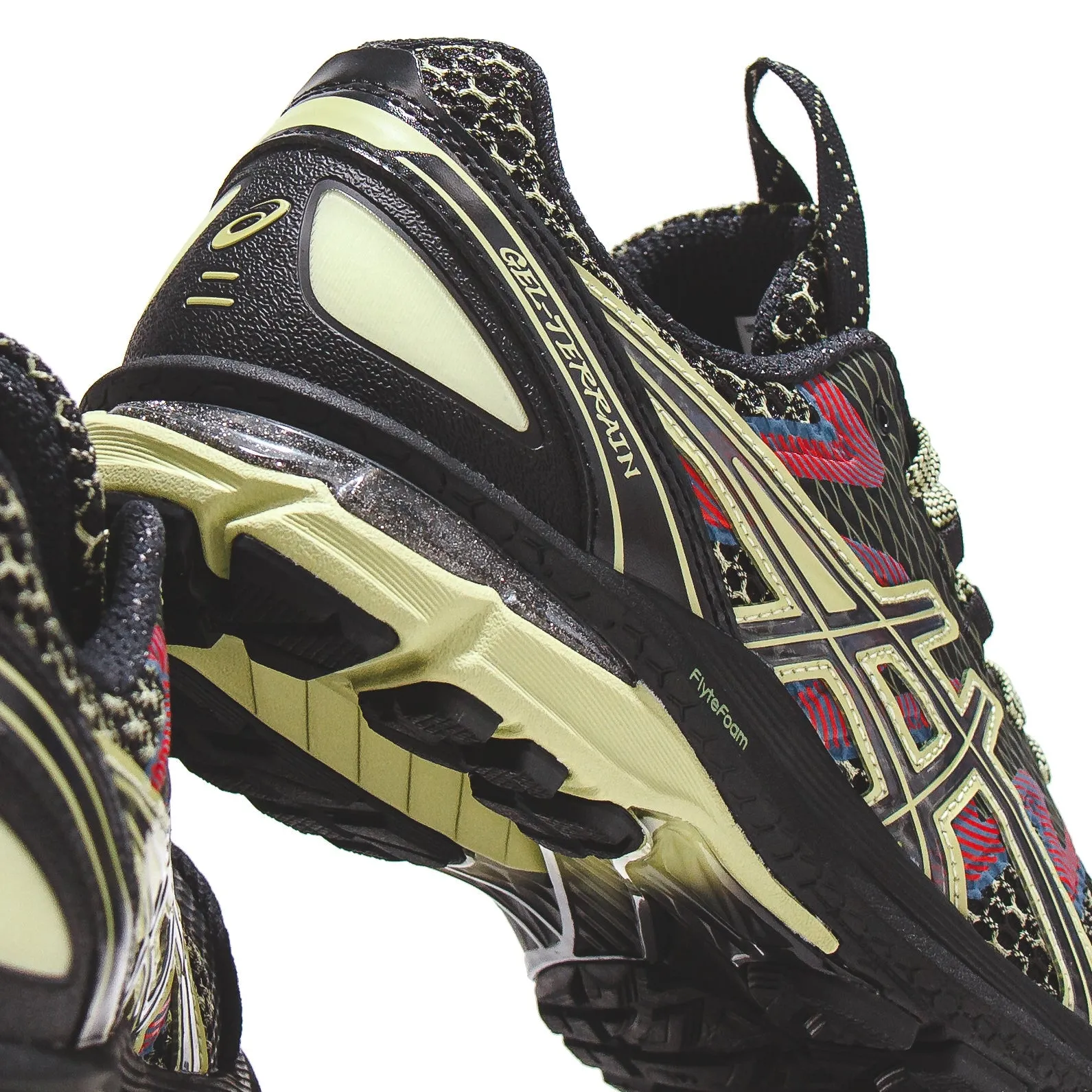 Asics Men US4-S Gel-Terrain Black Neon Lime 1203A394-001 Asics Gel Turf Shoe