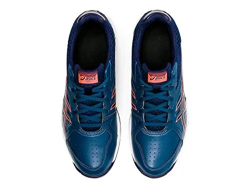 Asics Walking Shoes Reviews ASICS Men's Court Slide Mako Blue/Peacoat Leather Tennis Shoes-9 UK (44 EU) (10 US) (1041A037)