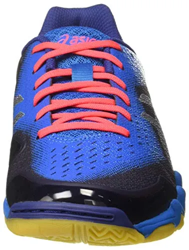 Asics Volleyball Shoes 2020 ASICS Men's Gel-Blade 6 Print/Race Blue Badminton Shoes-10 UK/India (45 EU)(11 US) (R703N.402)