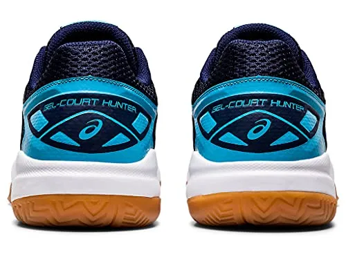 Asics Racing Shoe ASICS Men's Gel-Court Hunter Peacoat/Aquarium Leather Indoor Shoes-11 UK (46.5 EU) (12 US) (1071A020)