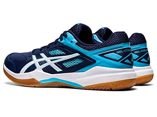 ASICS Men's Gel-Court Hunter Peacoat/Aquarium Leather Indoor Shoes-11 UK (46.5 EU) (12 US) (1071A020) Asics Retro Shoes