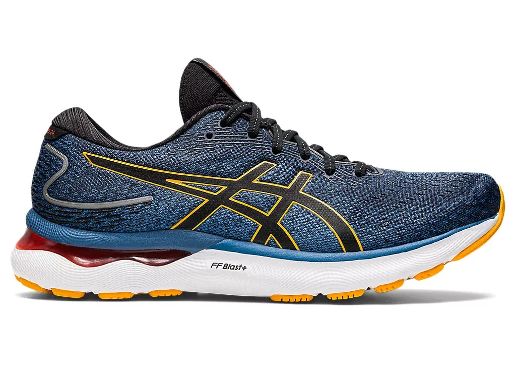 Asics Gt 1000 11 Running Shoes ASICS Men's GEL-NIMBUS 24 (Azure/Amber)