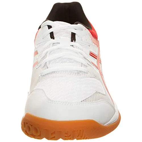 ASICS Men's Gel-Rocket 9 White/Classic Red Badminton Shoes-11 UK (46.5 EU) (12 US) (1071A030) Asics Running Shoes 2023