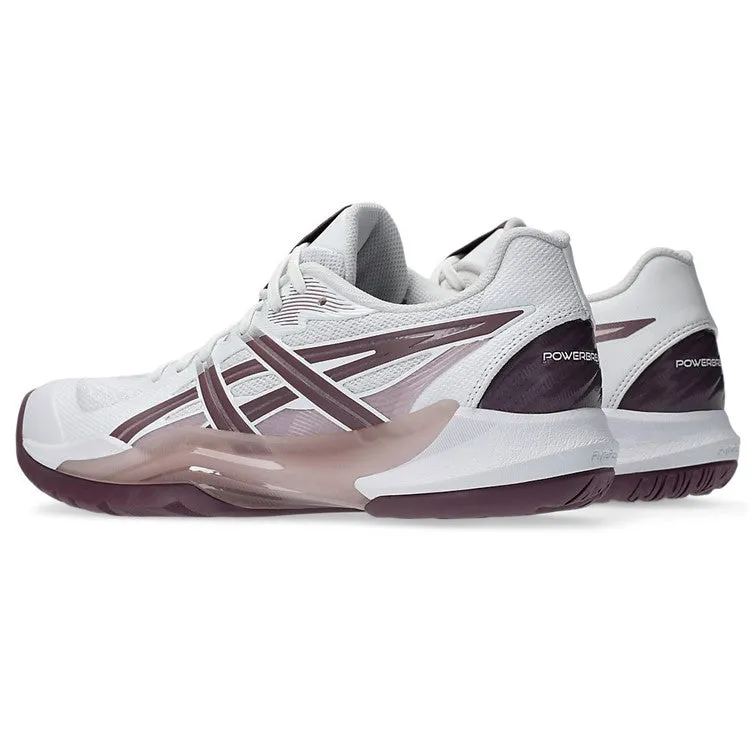 Asics Powerbreak FF White & Dusty Mauve Women's Indoor Court Shoes Best Casual Asics Shoes