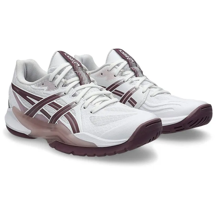Asics Powerbreak FF White & Dusty Mauve Women's Indoor Court Shoes Asics Bandit Shoe