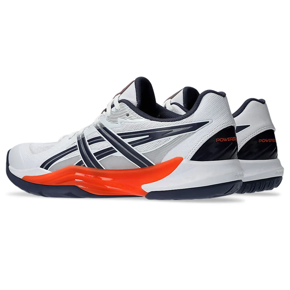 Asics Powerbreak FF White & Nova Orange Men's Indoor Court Shoes Asics Shoes Nimbus 23
