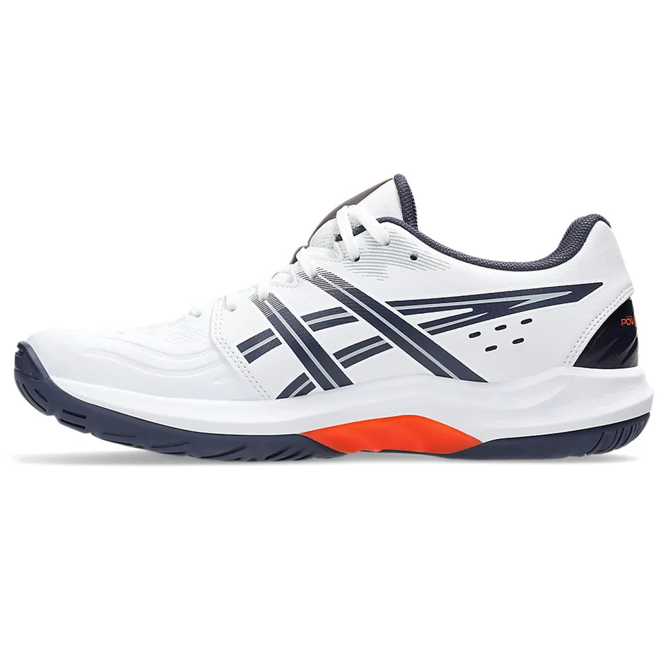 Asics Powerbreak FF White & Nova Orange Men's Indoor Court Shoes Low Price Asics Running Shoes