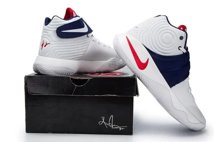 Asics Gel Venture 5 Shoes Nike Kyrie 2 USA White Navy Red Men Basketball Shoes Sale Size US 7-12