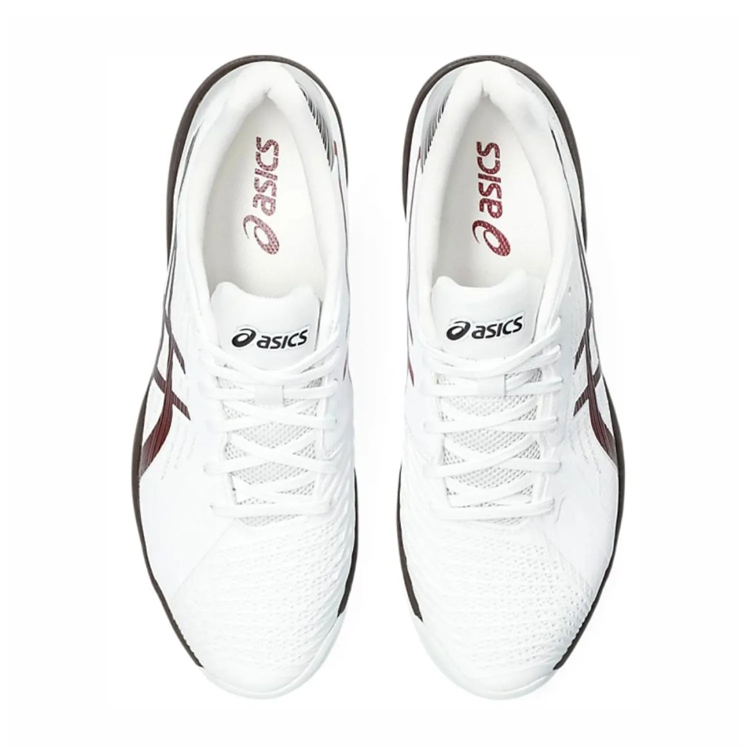 Most Stylish Asics Shoes Asics Solution Swift FF Tennis Shoes (White/Antique Red)