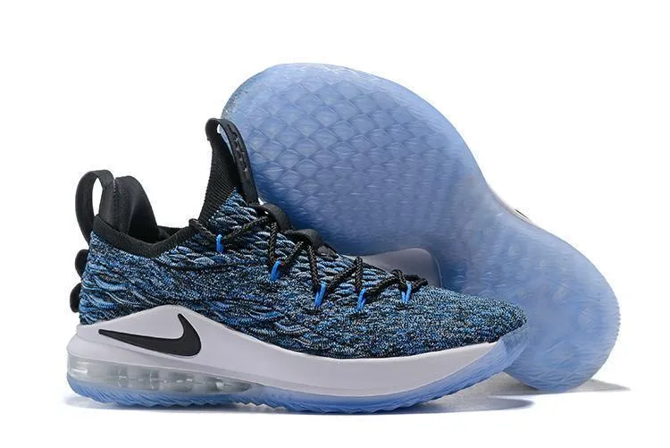 Asics Jackal Wrestling Shoes Nike Lebron XV 15 Low EP White Blue Black Men Shoes Sale Size US7,8,8.5,9,10,11,12