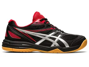 The Best Asics Shoes For Plantar Fasciitis ASICS Unisex-Adult Break 2 Black/Classic Red Indoor Court Shoes-6 UK (40 EU) (7 US) (1073A013)