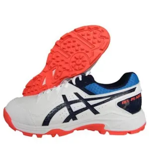 ASICS Unisex-Adult Gel-Peake White/Peacoat Leather Cricket Shoes-10 UK (1113A023) Asics Upcourt 6 Indoor Court Shoes