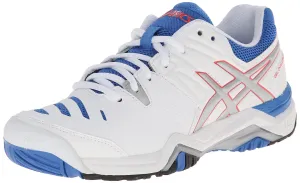 ASICS Women's Gel-Challenger 10 Tennis Shoe, White/Silver/Powder Blue,5 M US Sizing Asics Running Shoes