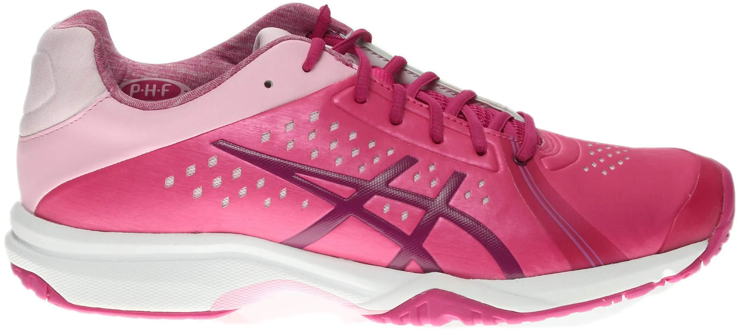 Asics Dan Gable Shoes ASICS Women's GEL-Court Bella Tennis Shoe, Berry/Plum/Cotton Candy, 7.5 M US