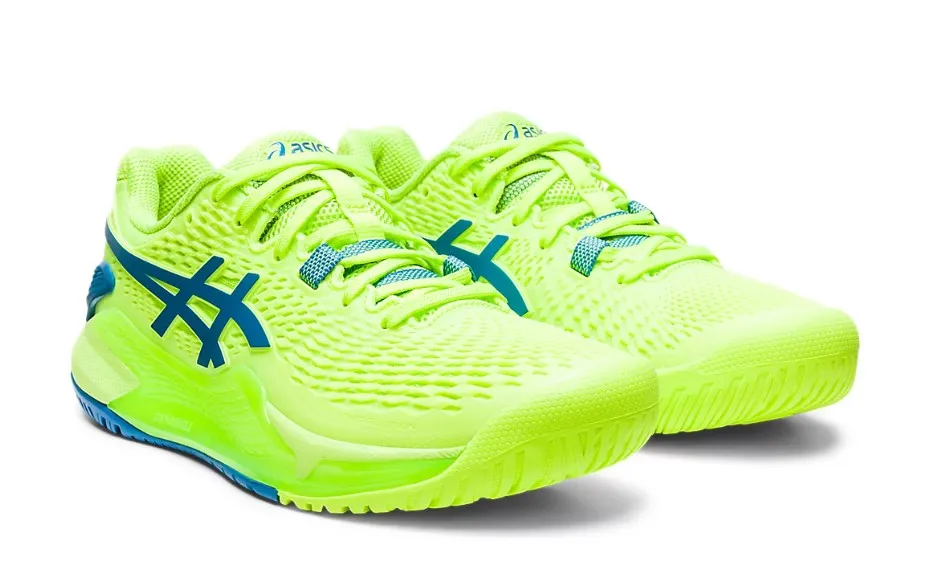 Asics Gel Nimbus 27 Shoes Asics Women's Gel-Resolution 9 Tennis Shoes In Hazard Green/Reborn Blue