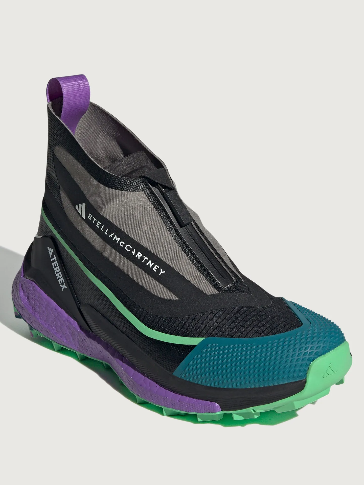 Adidas Clip In Bike Shoes aSMCxTERREX FREE HIKER RAINRDY - core black/semi flash green/deep lilac