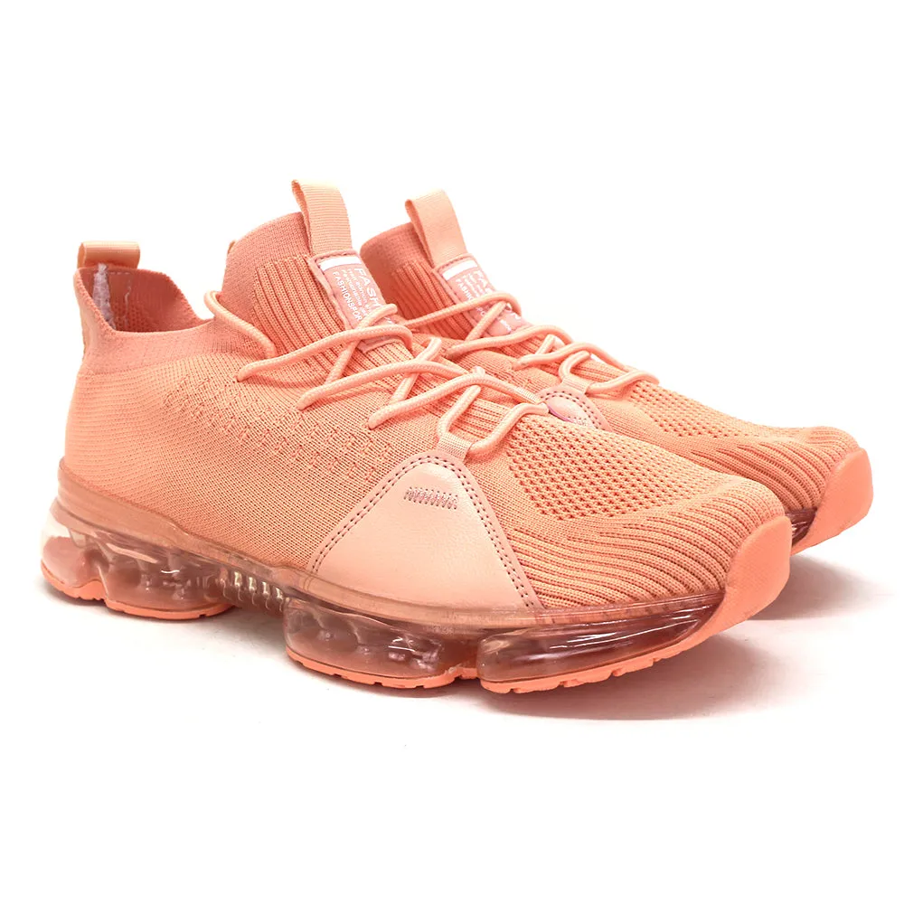 High Fashion Running Shoes Women's Knitted Running Shoes,Peach