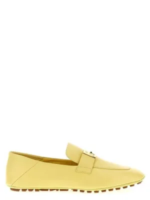 High Top Shoes Baguette Leather Driving Shoes Yellow