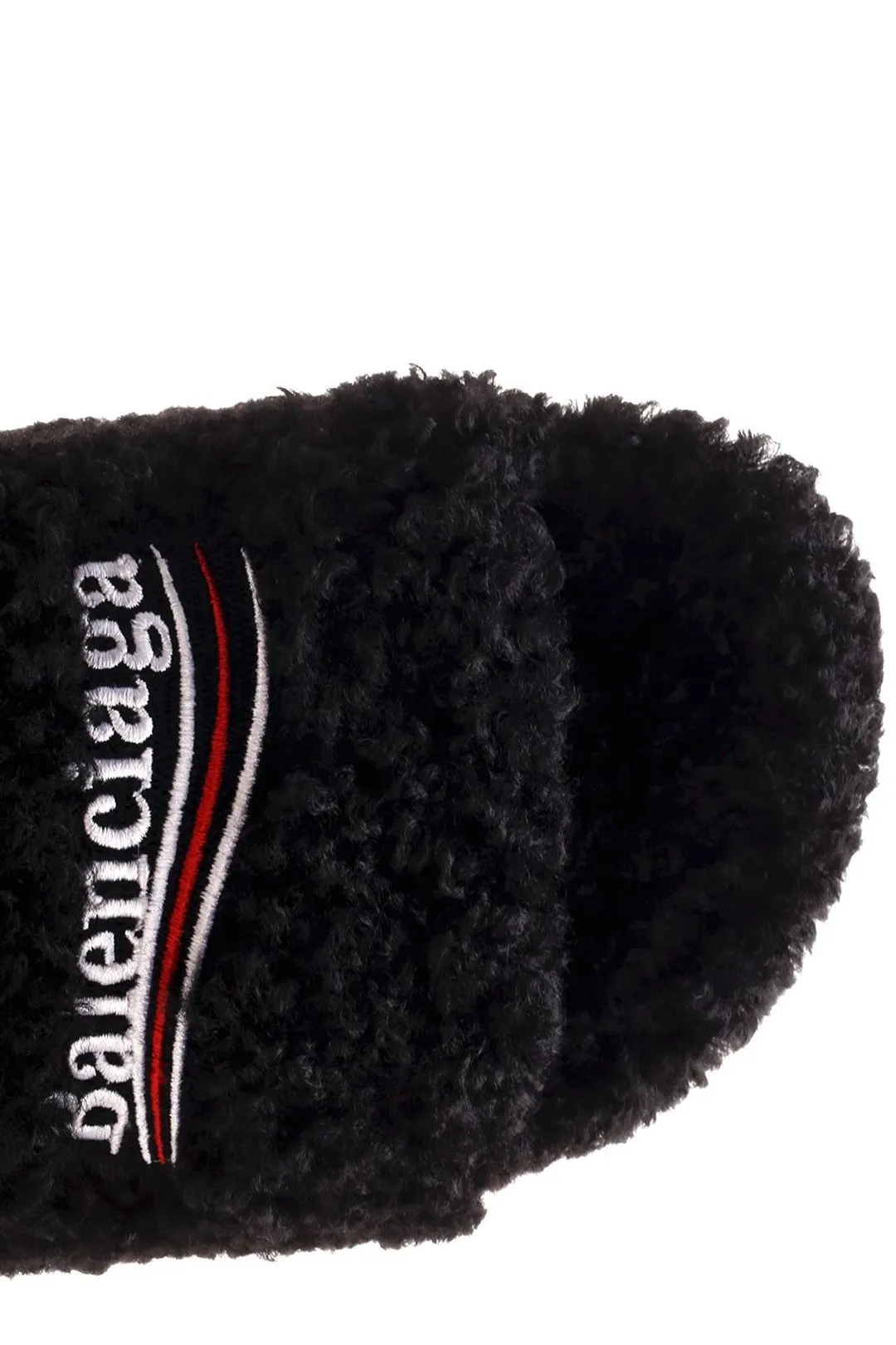 Sandals Jamaica Ochi Balenciaga Logo Furry Slides