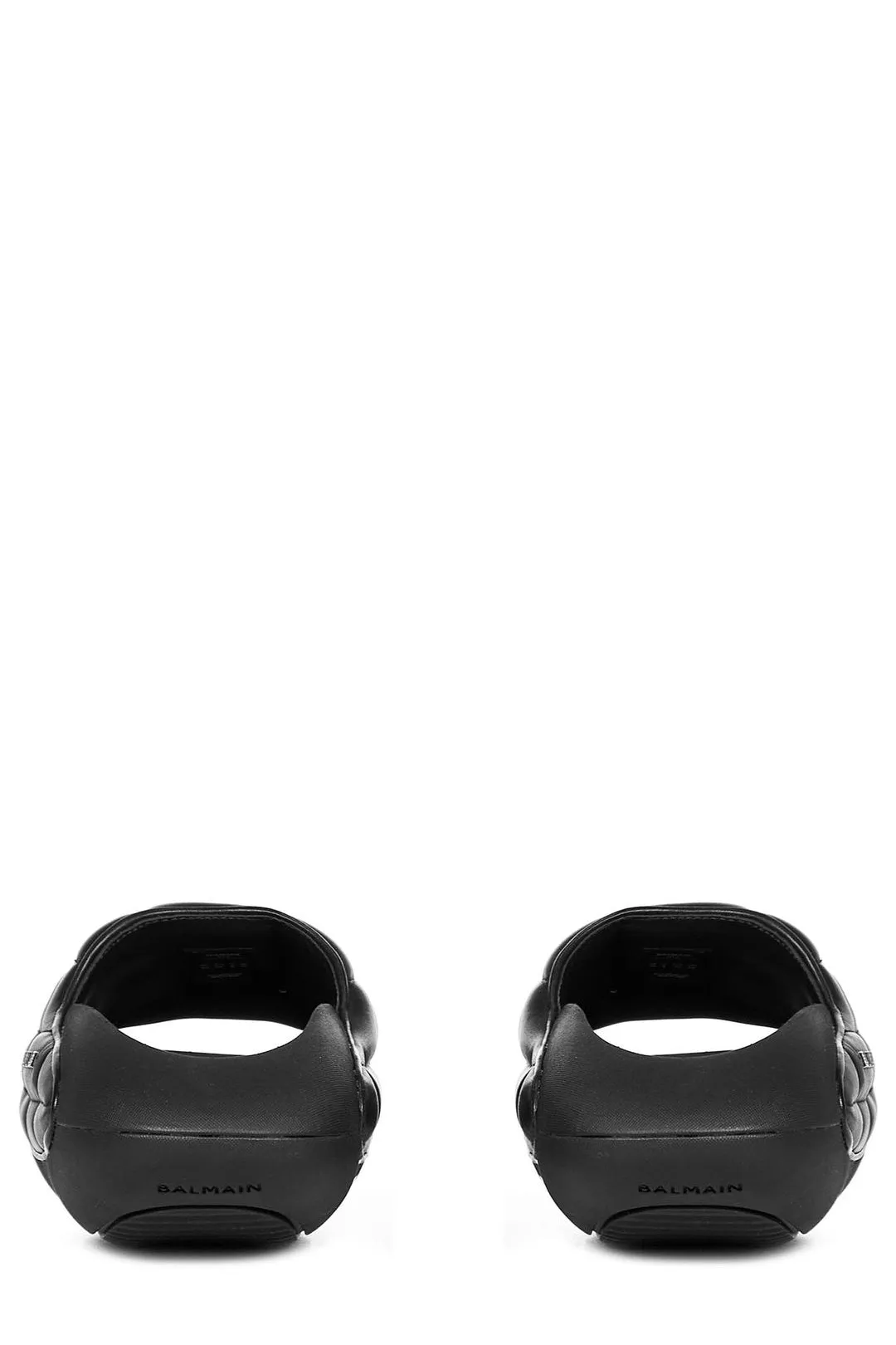 Peep Toe Sandals Heels Balmain B-It-Puffy Slip-On Quilted Slides