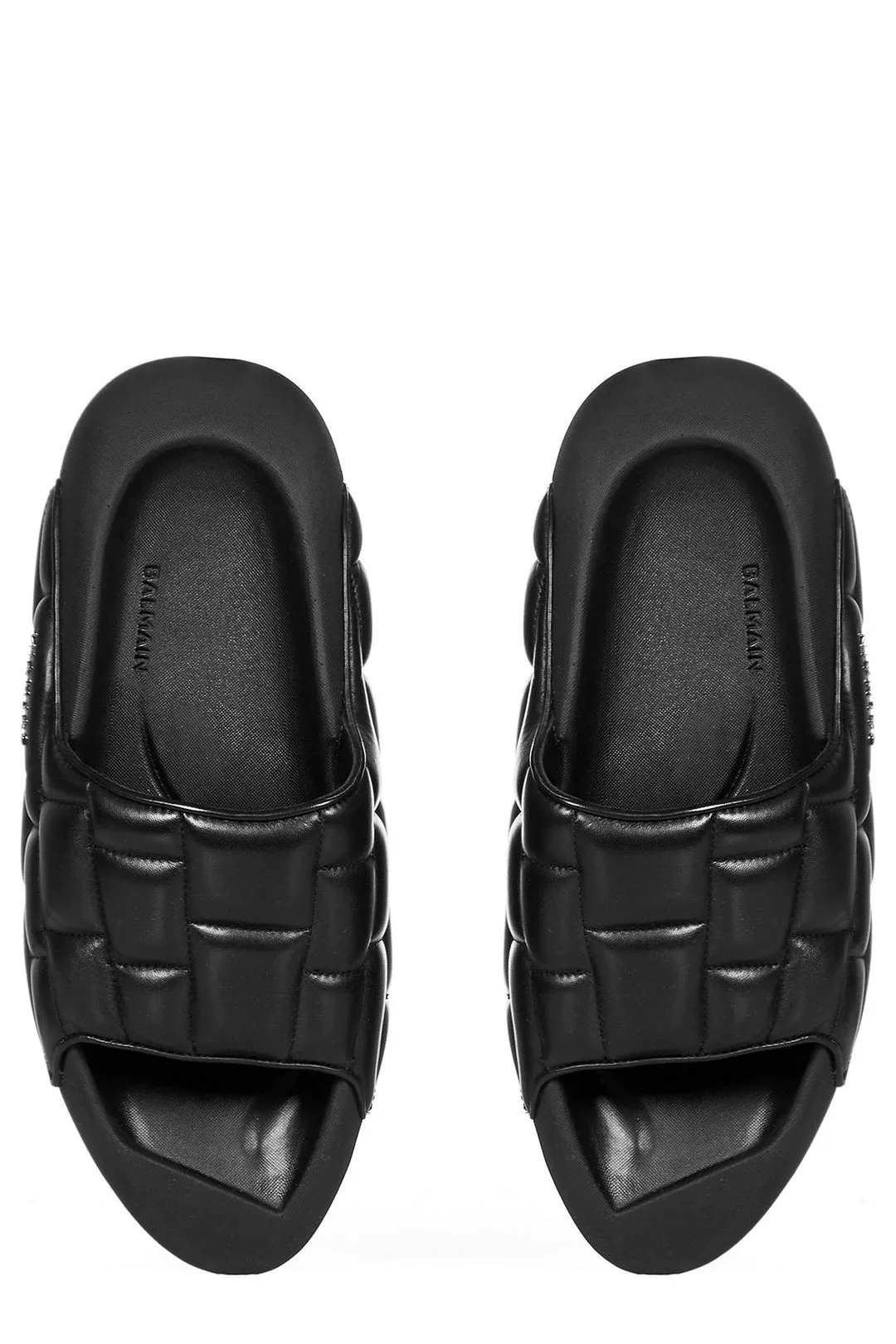 Balmain B-It-Puffy Slip-On Quilted Slides Sandals Walking