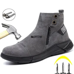 Best Ventilated Work Boots 2022 New Work &amp; Safety Boots Men Steel Toe Shoes Men Safety Shoes Indestructible Puncture-Proof Work Sneakers Work Shoes Boots