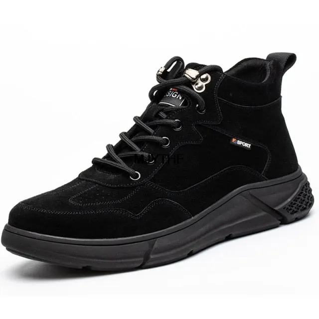 2022 New Work &amp; Safety Boots Men Steel Toe Shoes Men Safety Shoes Indestructible Puncture-Proof Work Sneakers Work Shoes Boots Best Slip On Work Boots For Plantar Fasciitis