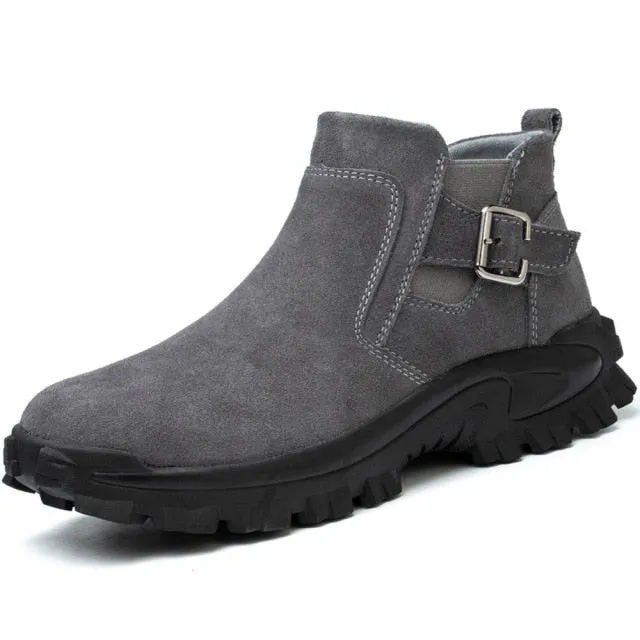 Cyber Monday Deals Work Boots 2022 New Work &amp; Safety Boots Men Steel Toe Shoes Men Safety Shoes Indestructible Puncture-Proof Work Sneakers Work Shoes Boots