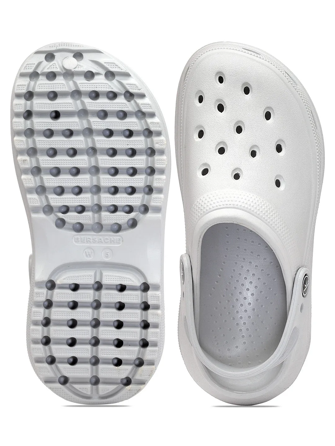 Bersache Extra Soft Classic Casual with  Regular wear with Ultra Soft & Flexibility Technology clog For women's/Girl's-(6128-Grey) Love Slides