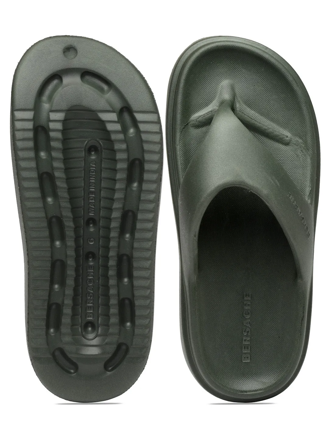 Bersache Extra Soft Classic Casual with  Regular wear with Ultra Soft & Flexibility Technology Clogs For women's/Girl's-(6111-Green) Discount Slippers