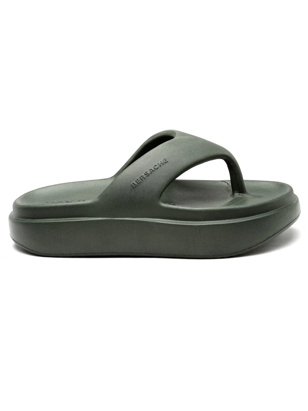 Slippers With A Nut In The Logo Bersache Extra Soft Classic Casual with  Regular wear with Ultra Soft & Flexibility Technology Clogs For women's/Girl's-(6111-Green)
