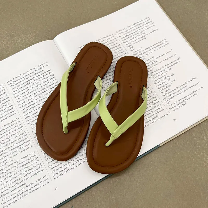 Sun Flip Flops binfenxie  - 2024 Summer Clip Toe Women Slippes Fashion Elegant Soft Sole Flats Slides Shoes Ladies Casual Beach Flip Flops Sandalias