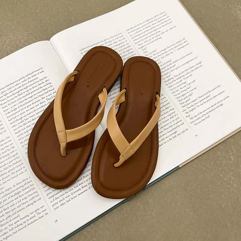 Best Flip Flops High Arches binfenxie  - 2024 Summer Clip Toe Women Slippes Fashion Elegant Soft Sole Flats Slides Shoes Ladies Casual Beach Flip Flops Sandalias